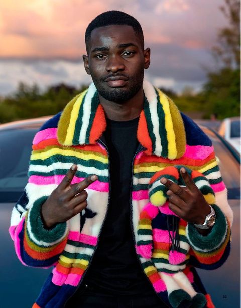 Rapper Dave photographed for a feature in AM, the Aston Martin magazine
